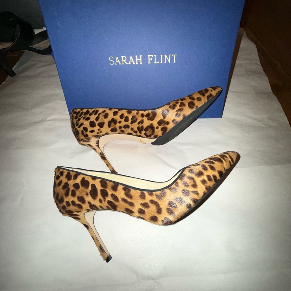 Sarah Flint Brown Leopard Print Heels